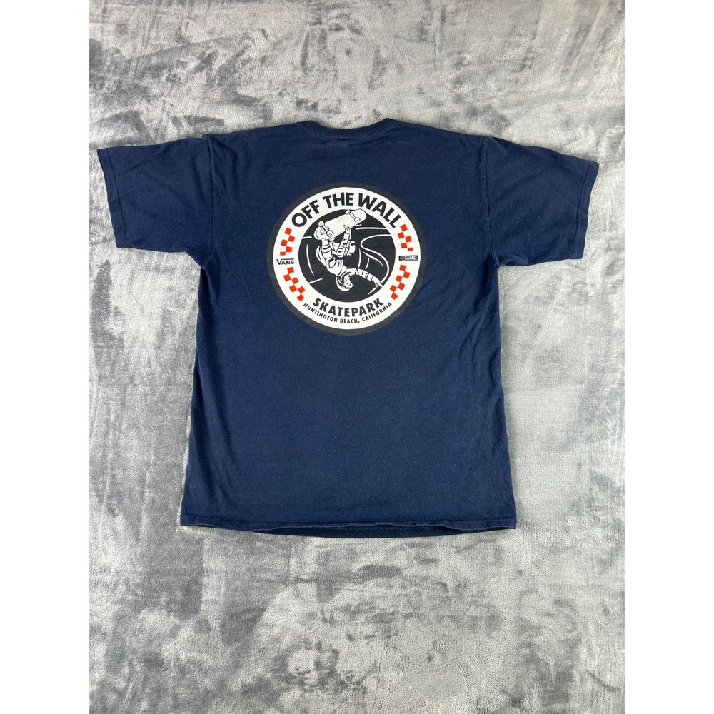 Vans Off‎ The Wall Skatepark T-Shirt Mens M Huntington Beach Logo Graphic Tee